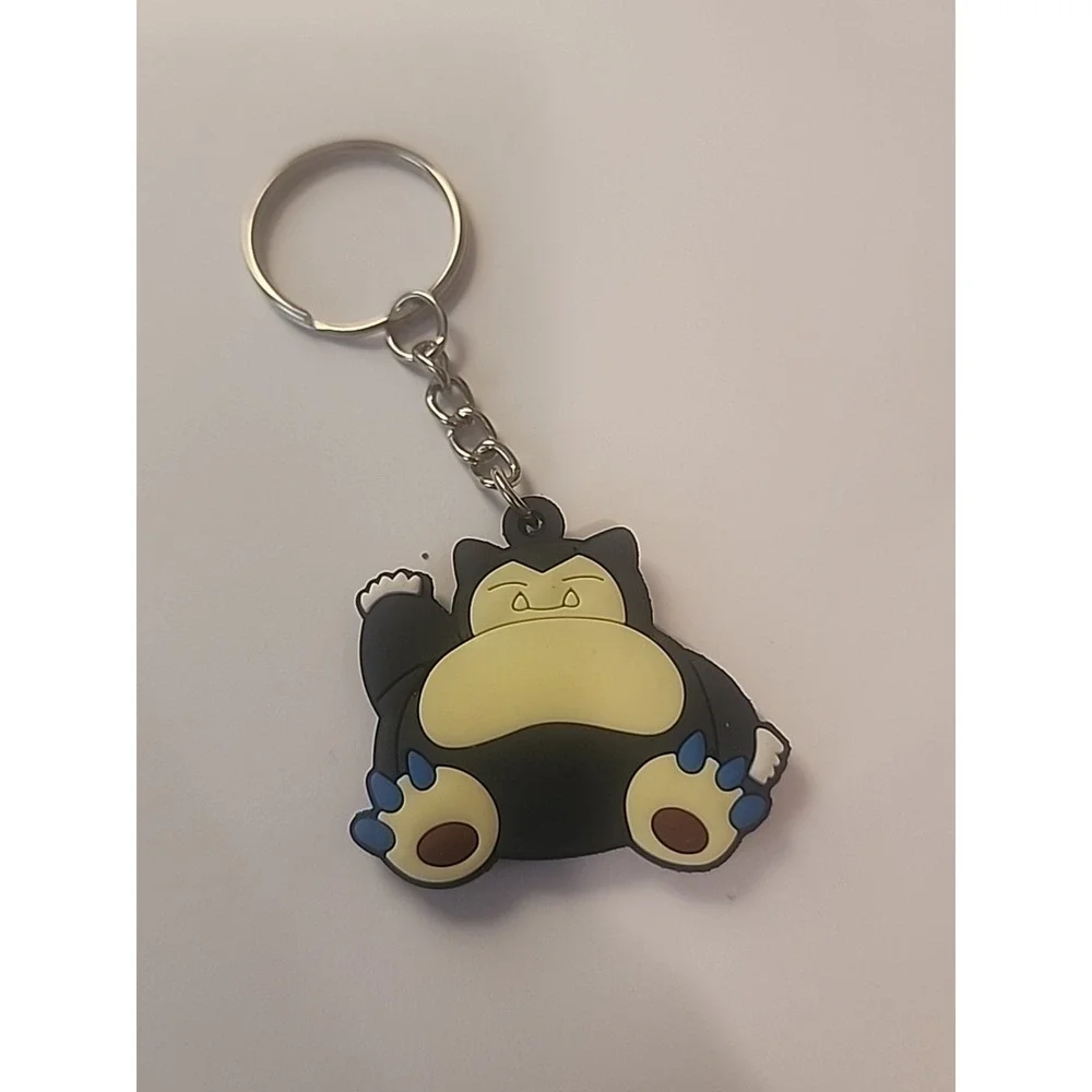 Small Snorlax Pokémon 2 Sided Rubber Keychain